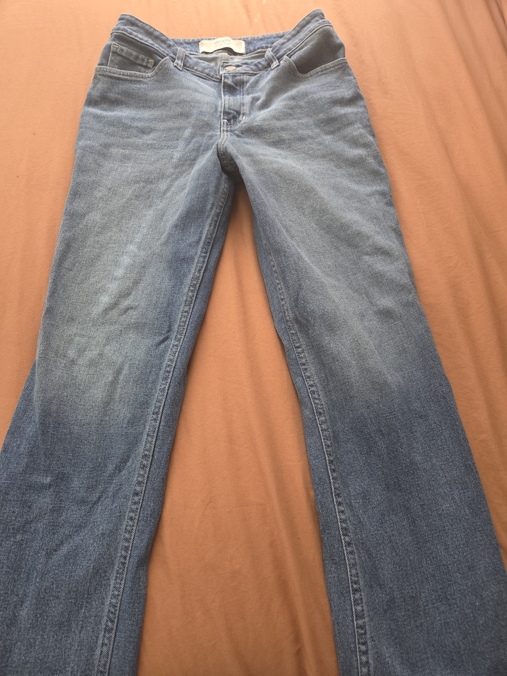 Hollister Women's Straight Leg Jeans - Light Blue